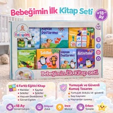 Nunu Bebeğimin Ilk Kitap Seti 6’lı Eğitici Bebek Soft Kitapları Renkler Sayılar Hayvanlar 18+ Ay