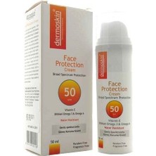 Dermoskin Yüz Koruma Kremi SPF50 50 ml Tüm Cilt Tipleri İçin Nemlendirici ve Koruyucu
