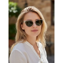 Voguesse Cat Eye Şeffaf Kemik Kadın Güneş Gözlüğü
