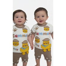 Murat Erkek Bebek Baskılı Ikili Takım Yazlık(Tişört+Şort)