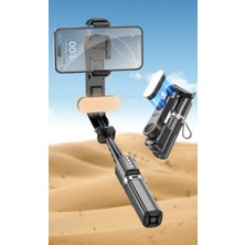 Matechno 102CM Rgb Tak Çıkart Işıklı Akıllı Tripod Gimbal Hareketli Kumandalı Video Selfie Tripod Telefon Tutucu