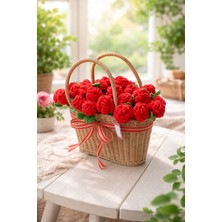 Pitaya Sanat Kırmızı Gül Sepeti