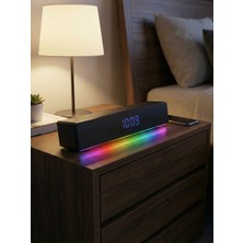 Mikado MD-SBT27 Siyah Bluetooth Hoparlör 10W RGB Alarm ve Saat Özellikli