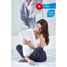 Bera Yatak TwinLüks Çift Boyun Destekli Boyun Fıtığı Boyun Düzleşmesi İçin Ortopedik Visco Yastık 51x41x13-11Cm