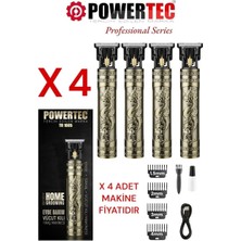 Powertec TR-1005 (4 Adet) Şarjlı Sakal Ense Vücut Lazer Epilasyon Öncesi Tıraş Makinesi