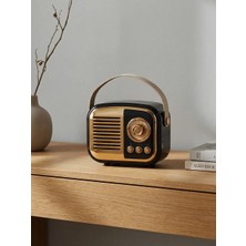 Mikado MD-24BT Echoes 3W 800MAH Siyah Usb+Tf Kart+Bluetooth Destekli Klasik Retro Müzik Kutusu