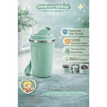 Pinkah Paslanmaz Çelik Kahve Termos Bardak Matara 350 ml Yeşil Renk – PKH-PJ-3548-L