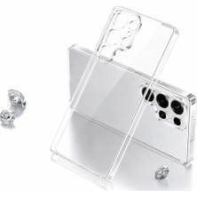 Bzontech Samsung Galaxy S23 Ultra Uyumlu Kılıf Şeffaf Kamera Korumalı 3D