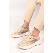 Bestello Bağcıklı Eva Taban Hakiki Deri Sneaker 101-8065-10 Kadın Ayakkabı