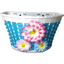 Pembe Hsgl Bisiklet Hasır Örgülü Sepet