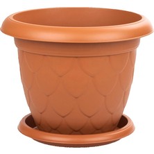 Omnipazar SO-D011 Damla Desen Tabaklı Saksı Takımı 37 Litre No:11