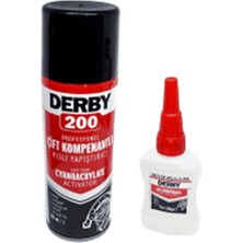 Derby 200 ml Ultra Güçlü Hızlı Yapıştırıcı Seti
