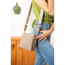 Orijinal Just Polo 7 Bölmeli Geniş Askılı Kadın Omuz Çantası 6072 24*20 cm