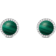 Daniel Wellington Audrey Earrings Malachite Silver
