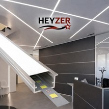 Heyzer 8×14 Kanatlı LED Profili (3 Metre) – Alüminyum (Ledsiz)