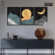 Akıllı Kağıt Statik Tutunma Özellikli Tablo - Poster Modern (Model- 8)