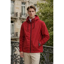 Damga Erkek Günlük Premium Casual Astarlı Kırmızı Yağmurluk