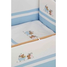 Babycom Mavi Küvette Ayıcıklı Uyku Seti 60X120