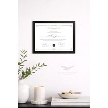 Raven Art Studio A4 - 21CM x 30CM Hafif  Arka Panel 300 Mikron Şeffaf Pleksiglas Düz Siyah Fotoğraf Çerçevesi