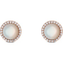 Daniel Wellington Audrey Earrings Mother Of Pearl Rose Gold