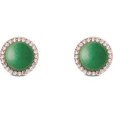 Daniel Wellington Audrey Earrings Jade Rose Gold