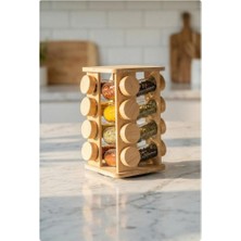 Acar Malibu 16 Parça Döner Standlı Baharatlık Takımı LND-08683