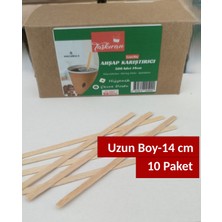 Taşkıran Ahşap Kahve Latte Karıştırıcı Uzun Boy 10X500