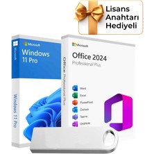 Microsoft Windows 11 Office 2024 Professional Plus Kurulum Dosyalı USB Bellek 16GB (Lisans Anahtarı Hediyeli)