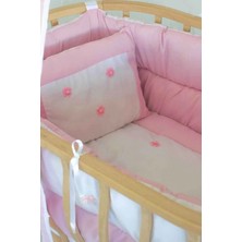 Babycom Pembe Çiçekli Sepet Uyku Seti