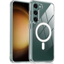 Cepaks Samsung Galaxy S23 Şeffaf Magsafe Kılıf