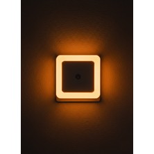 Ulbay Turuncu Gece Lambası – Kare – Karanlıkta Otomatik Yanar – Fotoselli – 0.1W
