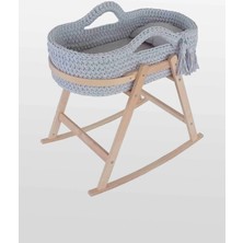 Babycom Çemberli Standlı Portatif Örgü Puset Beşik - Gri