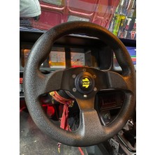 Carlone Spor Direksiyon Deri 30CM Momo Tip - Yarış Spor Direksiyonu