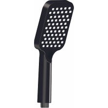 Mesa Teknik KARLİM TEK FONKSİYONLU EL DUŞU , KARE DUŞ BAŞLIĞI  Soft Siyah DUŞ AHİZESİ