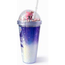 Brumoon Mermaid Pipetli Bardak Pembe