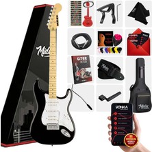 Midex RPH-40WB Siyah Beyaz Elektro Gitar Seti HSH Manyetik Maple Klavye Üst Kalite