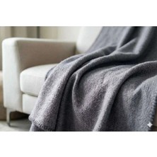 Özdilek (Nev) Battaniye Pamuk Koyu Gri Tek Kişilik