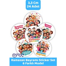 İstisna Ramazan Bayramı Sticker Çıkartma Seti Hediye Kutusu Etiketi Ramazan Bayramı Yazılı Yapışkanlı