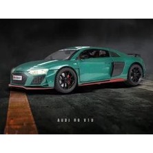 Disney Cars Mınıauto Audi R8 Yeşil 1:24 Metal Çek Bırak Kapıları Açılan Sesli Işıklı Araba