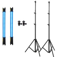 Gdx Tb-60 Rgb 60 cm Tekli Tüp Işık Seti 260 cm Ayaklı Youtube ve Video Çekim Işığı