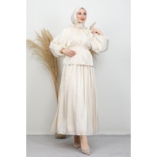 Layla Broş Takım Krem