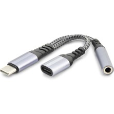 MiraLive Type-C To Type-C + 3.5 mm F Kablo Audıo Siyah GJ-014