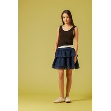 Nisan Triko Kontrast Biye Detaylı T-Shırt