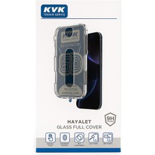 KVK Teknik Servis iPhone 14 Hayalet Cam Ekran Koruyucu – 9h Sertlik, Tam Kaplama, Anti-Şok, Çizilmez Şeffaf Koruyucu Tak & Kullan Montaj Aparatlı