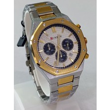 Curren Çelik Kordonlu, Fonksiyonları Aktif, Kronometreli, Takvimli, Su Geçirmez, 2 Yıl Garantili Erkek Saati