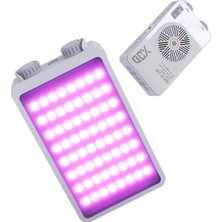 Gdx Cf-25 Rgb 25W Mini LED Video Işığı Full Renk Spektrumu 3200-6500K Dahili Bataryalı Vlog Dolgu Işığı