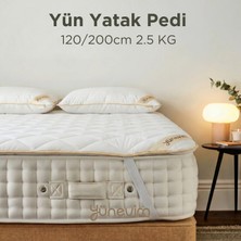 Yünevim 120X200 Yün Yatak Pedi  2 kg Merinos Kuzu Yünü