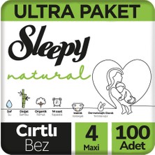 Sleepy 4 Beden Natural Bebek Bezi Ultra Paket 100 Adet