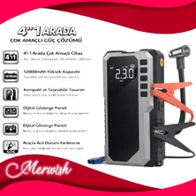 Goes Akü Takviye Hava Kompresörü 12000 Mah Jump Starter 150 Psı Powerbank LED Fener CS-68-Plus-Max