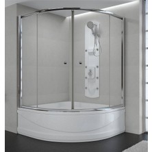 Sırduş 120×120 Sır-Lüks Oval Küvet Üstü Duşakabin